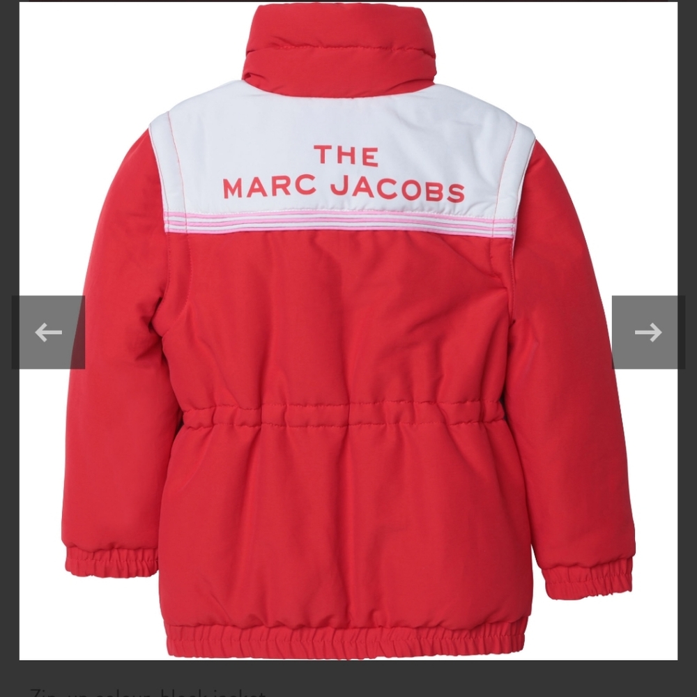 The Marc Jacobs big girl Colour-Block sleeves removablePadded Jacket